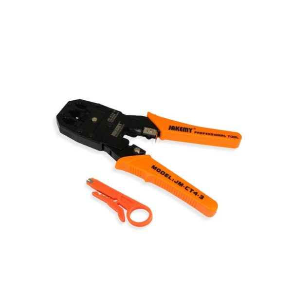 JAKEMY Crimping Tool for RJ45/RJ11 Network Cable – Multipurpose Cutter, Stripper, Crimper
