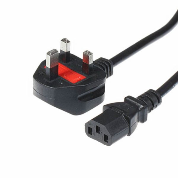 Power Cable – 3-Pin Desktop (Red Fuse)