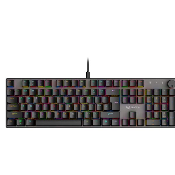 Meetion MK009 Pro Hot Swap Mechanical Gaming Keyboard – 104 Key RGB with Volume Knob