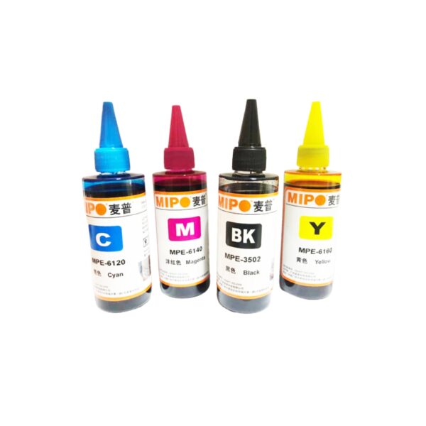 Mipo Refill Ink – 4 Color Pack (CMYK – 100ML Each)